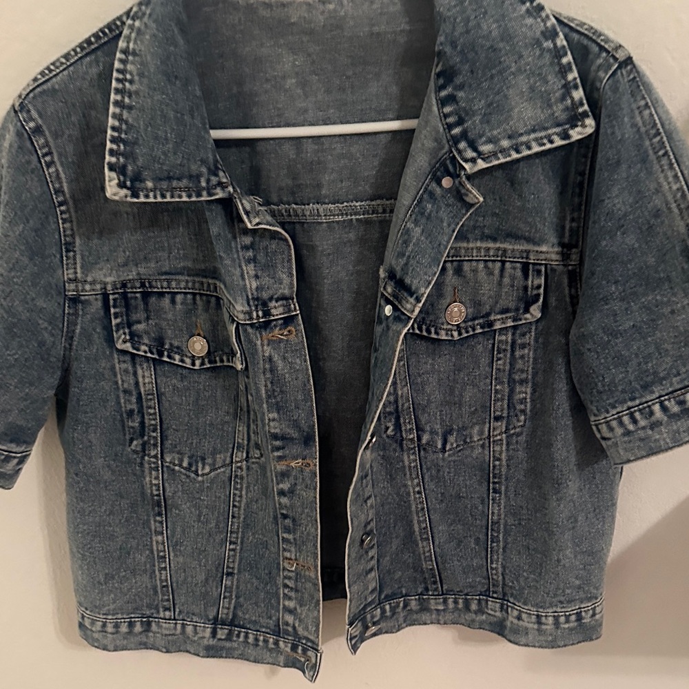 Denim Short Sleeve Jacket